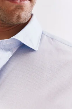 Cortefiel Camisas-Camisa riscas algodão Azul