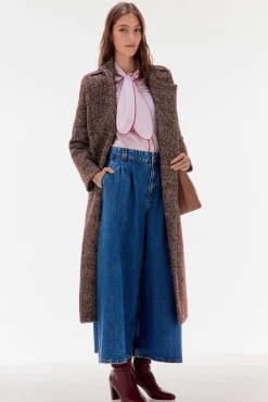 TFP by Tamara Falcó Blusas-Camisa riscas com laço Bordeaux