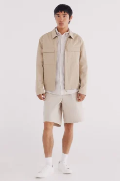 Springfield Camisas-Camisa riscas de algodão bege