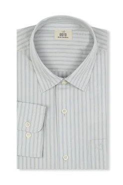 OOTO Camisas-Camisa riscas estruturada Azul