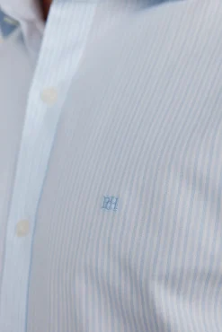 Pedro del Hierro Camisas-Camisa riscas fácil de passar, anti-odor, corte slim Azul