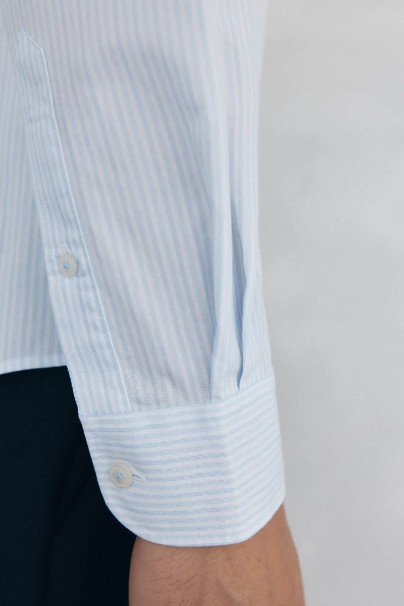 Pedro del Hierro Camisas-Camisa riscas fácil de passar, anti-odor, corte slim Azul