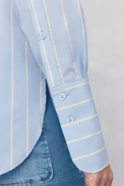 Pedro del Hierro Blusas-Camisa riscas oversized Azul