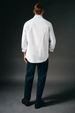 OOTO Camisas-Camisa riscas popelina Azul