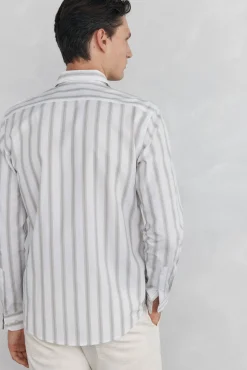 Pedro del Hierro Camisas-Camisa riscas popelina Verde