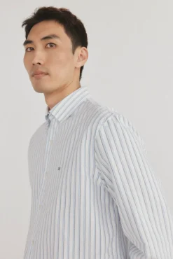 Pedro del Hierro Camisas-Camisa às riscas iconic oxford Branco
