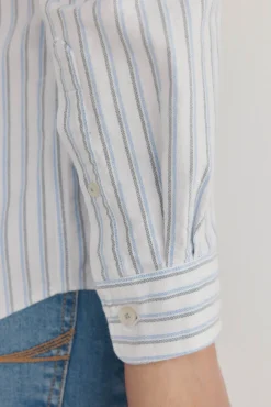 Pedro del Hierro Camisas-Camisa às riscas iconic oxford Branco