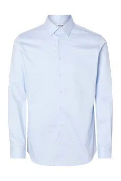 Selected Camisas|Camisas Clássicas-Camisa Slim Fit de vestir Azul
