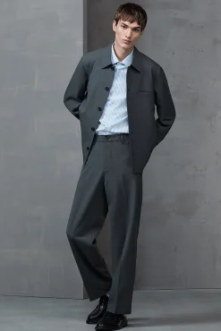 Selected Camisas|Camisas Clássicas-Camisa Slim Fit de vestir Azul