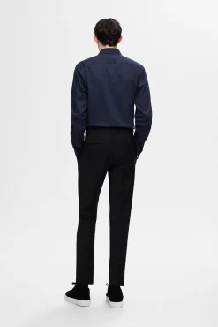 Selected Camisas|Camisas Clássicas-Camisa Slim Fit de vestir Azul