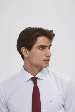 Pedro del Hierro Camisas|Camisas Clássicas-Camisa social com botões de punho, não resistente ao ferro e às manchas, corte simples e à medida Azul