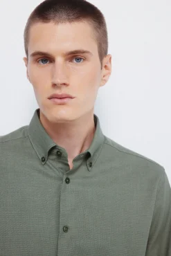 Springfield Camisas|Camisas Clássicas-Camisa social estruturada bicolor bege