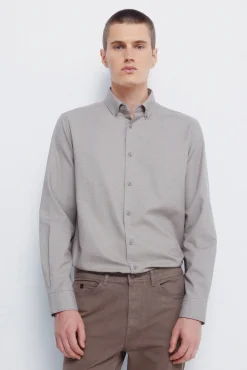 Springfield Camisas|Camisas Clássicas-Camisa social estruturada bicolor cru