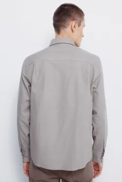 Springfield Camisas|Camisas Clássicas-Camisa social estruturada bicolor cru