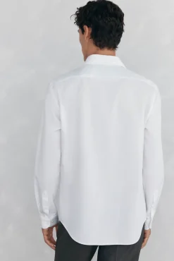 Pedro del Hierro Camisas|Camisas Clássicas-Camisa social estruturada slim fit, resistente a manchas e que não precisa passar Branco
