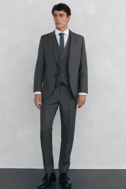 Pedro del Hierro Camisas|Camisas Clássicas-Camisa social estruturada slim fit, resistente a manchas e que não precisa passar Branco