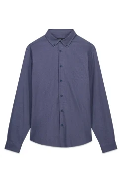 Springfield Camisas|Camisas Clássicas-Camisa social estruturada bicolor azul