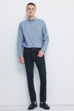 Springfield Camisas|Camisas Clássicas-Camisa social estruturada bicolor azul