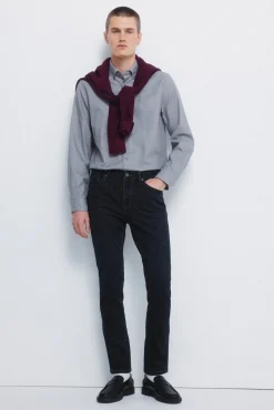 Springfield Camisas|Camisas Clássicas-Camisa social estruturada bicolor cinzento