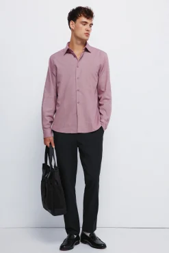 Springfield Camisas|Camisas Clássicas-Camisa social estruturada bicolor rosa