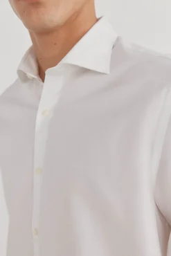 Pedro del Hierro Camisas|Camisas Clássicas-Camisa social lisa que não pode ser passada a ferro + resistente a manchas Branco