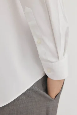 Pedro del Hierro Camisas|Camisas Clássicas-Camisa social lisa que não pode ser passada a ferro + resistente a manchas Branco