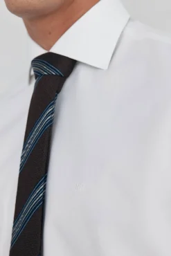 Pedro del Hierro Camisas|Camisas Clássicas-Camisa social lisa que não pode ser passada a ferro + resistente a manchas Branco