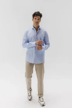 elPulpo Camisas|Camisas Clássicas-Camisa social Royal Oxford Azul
