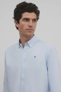 Silbon Camisas-Camisa sport oxford Azul