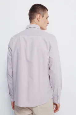 Springfield Camisas-Camisa Tencel Oxford bege