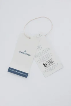 Springfield Camisas-Camisa Tencel Oxford bege