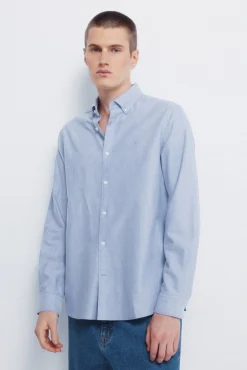 Springfield Camisas-Camisa Tencel Oxford azul