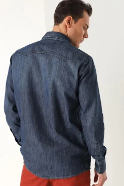 Lois Camisas-Camisa Texana azul