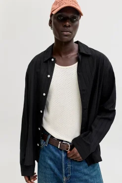 Jack & Jones Camisas-Camisa texturizada preto