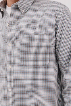 Cortefiel Camisas-Camisa twill xadrez Azul