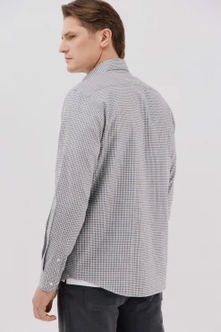 Cortefiel Camisas-Camisa twill xadrez Azul