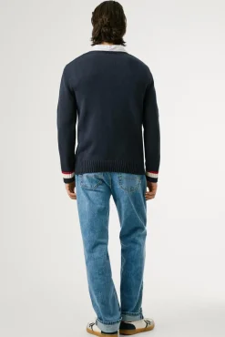 Pepe Jeans Camisolas-Camisa Union Jack Regular Fit azul