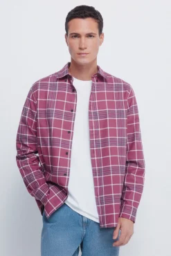 Springfield Camisas-Camisa xadrez vermelho