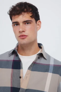 Springfield Camisas-Camisa xadrez bege