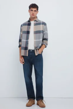 Springfield Camisas-Camisa xadrez bege