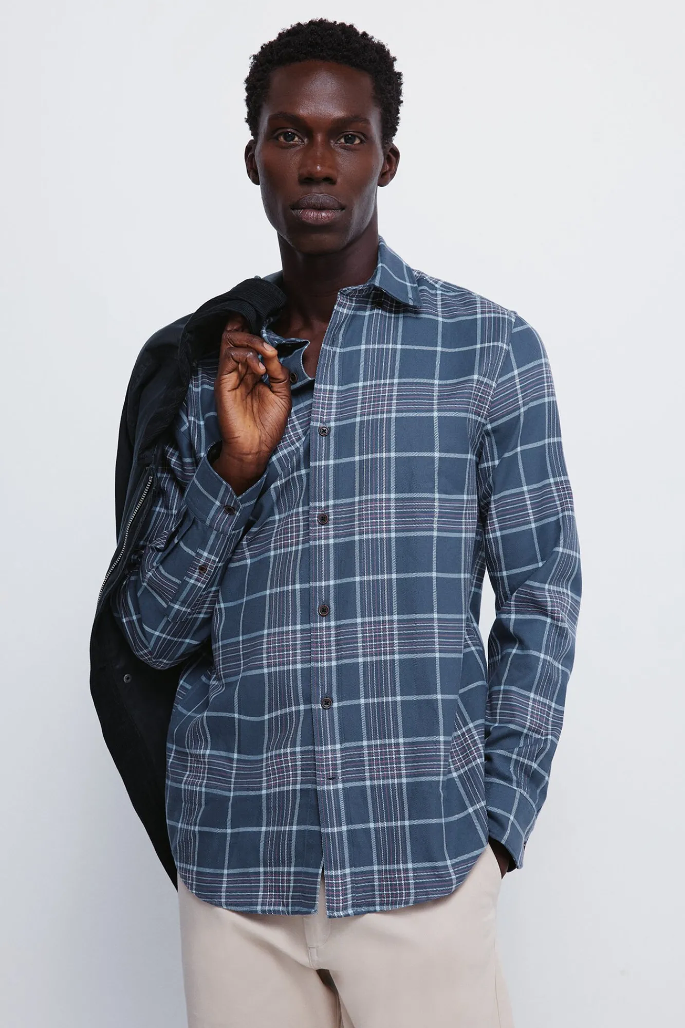 Springfield Camisas-Camisa xadrez azul