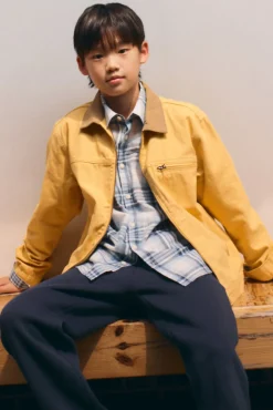 Springfield Kids Camisas-Camisa xadrez lenhador para meninos azul