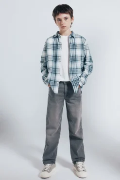 Springfield Kids Camisas-Camisa xadrez lenhador para meninos azul