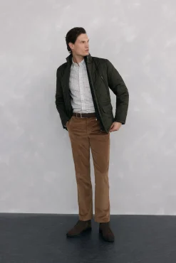 Pedro del Hierro Camisas-Camisa xadrez Oxford sem passar a ferro Ecru