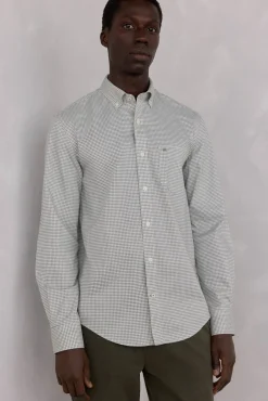 Pedro del Hierro Camisas-Camisa xadrez Oxford sem passar a ferro Verde