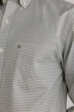 Pedro del Hierro Camisas-Camisa xadrez Oxford sem passar a ferro Verde