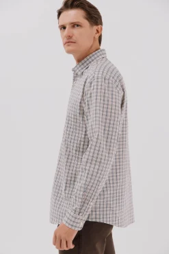 Cortefiel Camisas-Camisa xadrez popelina Azul