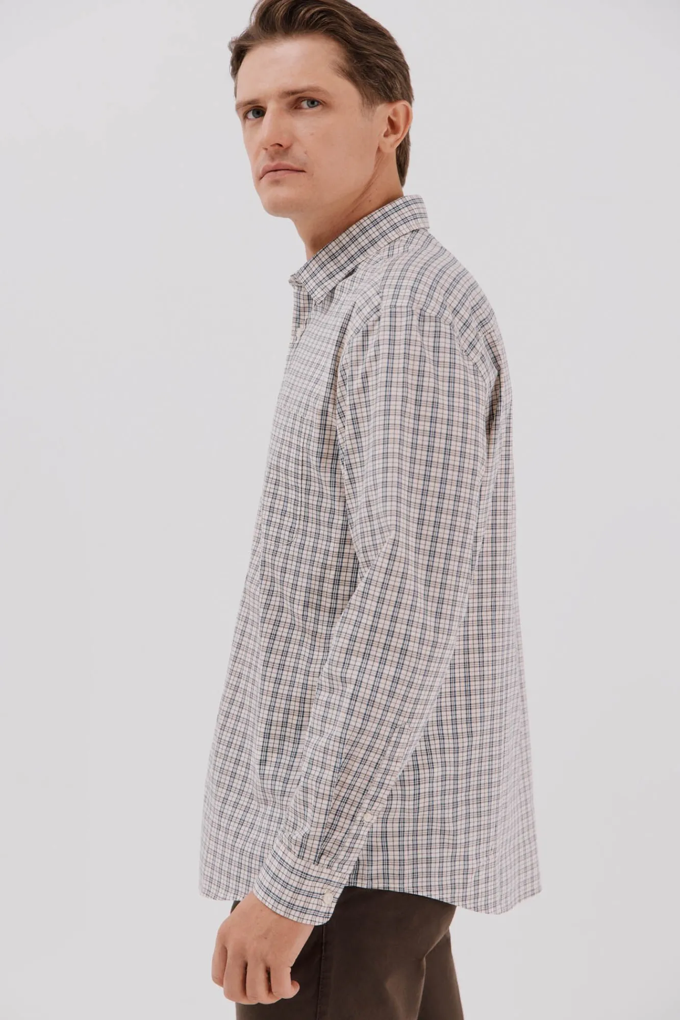 Cortefiel Camisas-Camisa xadrez popelina Azul