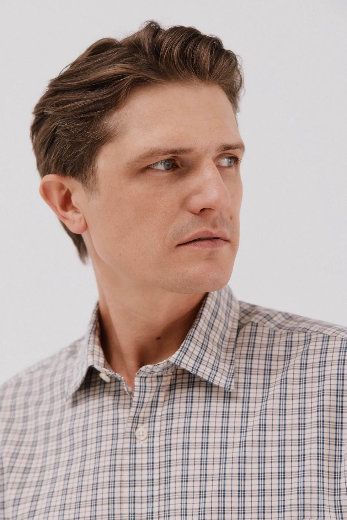 Cortefiel Camisas-Camisa xadrez popelina Azul