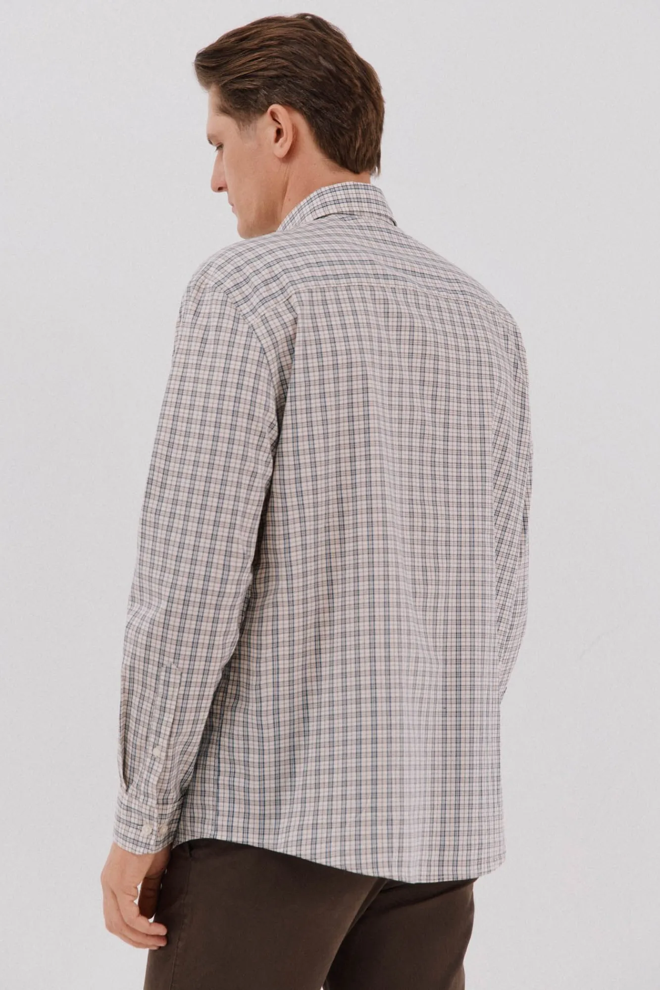 Cortefiel Camisas-Camisa xadrez popelina Azul